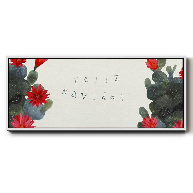 Flowering Christmas Cactus Collection D- Framed Canvas