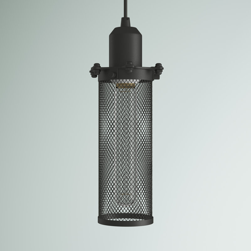 Luminaire suspendu cylindrique 1 lumière Gavyn, Bronze huilé