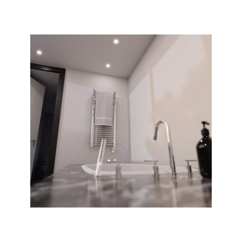Denby Wall Mount Electric Towel Warmer, Brushed Nickel, 44" H x 18.3125" W x 5.19" D