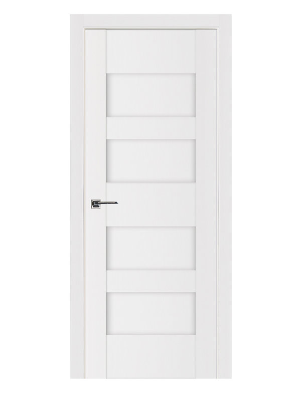 Porte intérieure stratifiée blanc doux pré-suspendu Stile 041, Droite, 29,75 po x 80 po