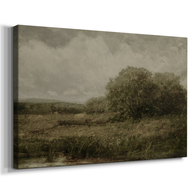 Paysage rétro - DCCCXXII, H 19 po x l 28 po x P 1,5 po, Toile tendue
