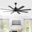 Ventilateur de plafond 66 pouces à 8 pales avec télécommande et ensemble d'éclairage inclus-871005837