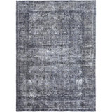 6'6"x9'6" Gray Worn Down Overdyed Worn Wool Vintage Persian Tiz Distressed Look Rug AC0D2F7679E94317AFD18B2B0E2537ED
