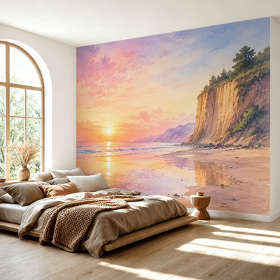 Papier peint adhésif autocollant Tranquil Coastal Landscape
