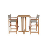 Captain 3 Piece Sunbrella Bar Height Dining Set