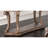 Transitional Solid Wood Table With Scroll Legs, Dentil Moldings, And Details, Weathered Oak, 54"w Wide, 20"d Deep, 30"h High For Home Furniture Styling Traditional Style Oak Finish, X Placing Drinks