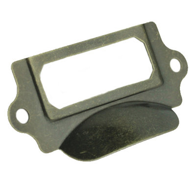 5" Dual Tone Luxe Square Pull Hierloom Silver and Bayview Brass