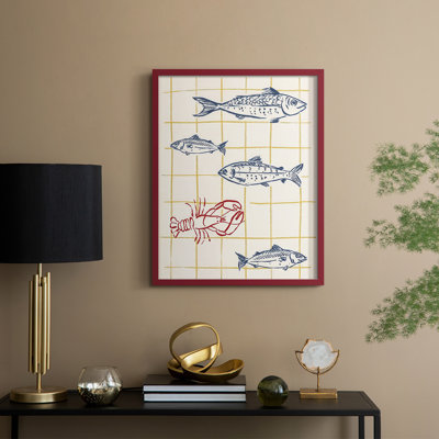 «Salty Sea Friends II», reproduction encadrée - bois massif