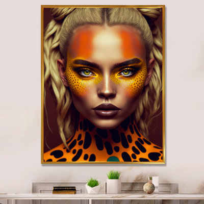 Jeune femme tropicale III sur toile