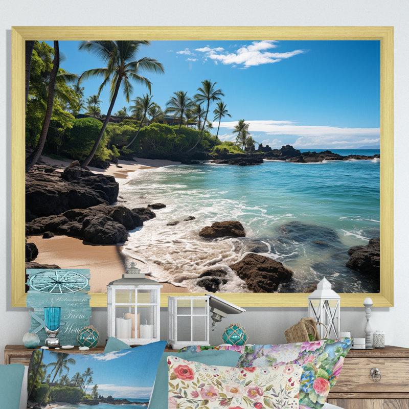 Maui Tropical Dreamscape II - Maui, impression sur toile encadrée, H 30 po x l 40 po x P 1,5 po, Encadrement doré