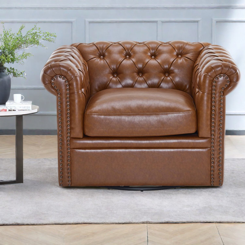 Fauteuil club pivotant Chesterfield