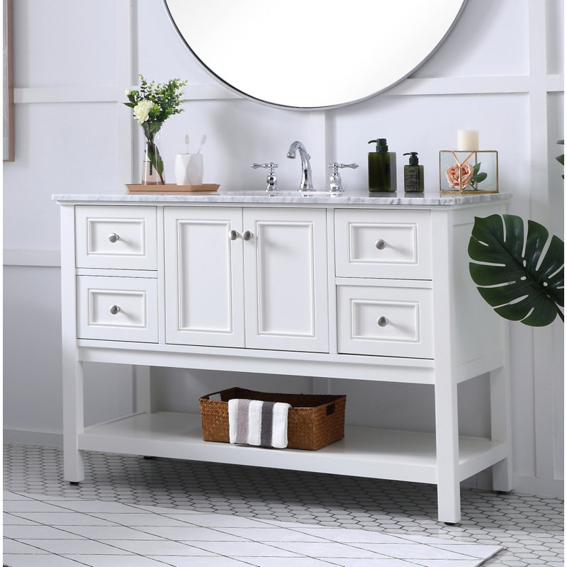Ensemble de meuble-lavabo simple 48 po Bonsai, Blanc