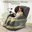 Full-body Massage Chair, Zero-gravity Massage Chair with 10 Fixed Rollers, Comfortable and Soft Wood-grain Leather, Foot Massage, Multiple Airbags, Waist Heating, Bluetooth and Smart Control Screen-1124229252