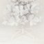 Arbre de Noël artificiel blanc 7,5 pi avec base en métal pliable