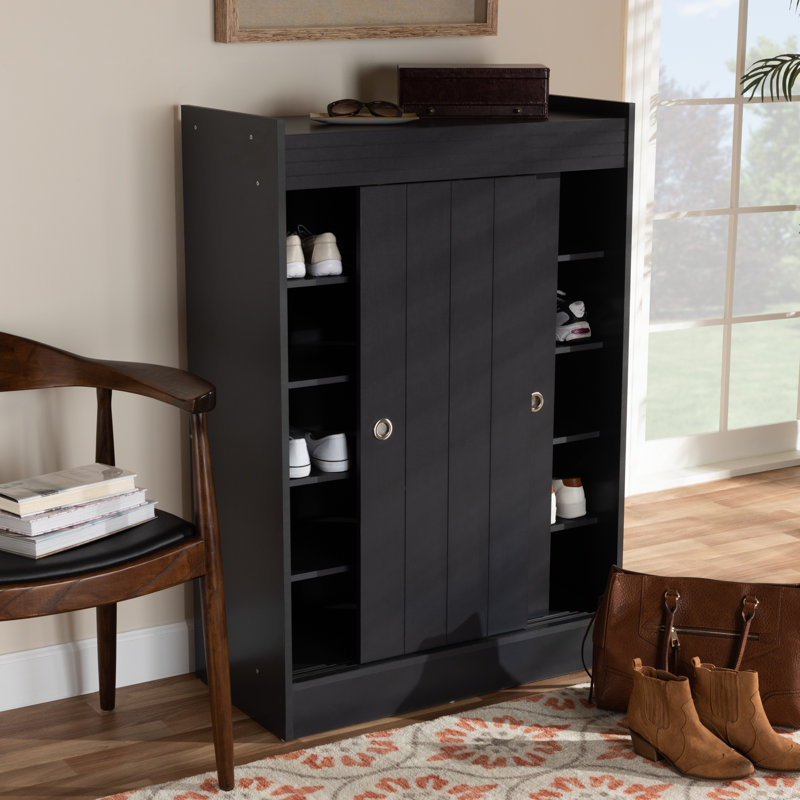 Armoire de rangement pour chaussures 18 portes moderne et contemporaine 2 portes