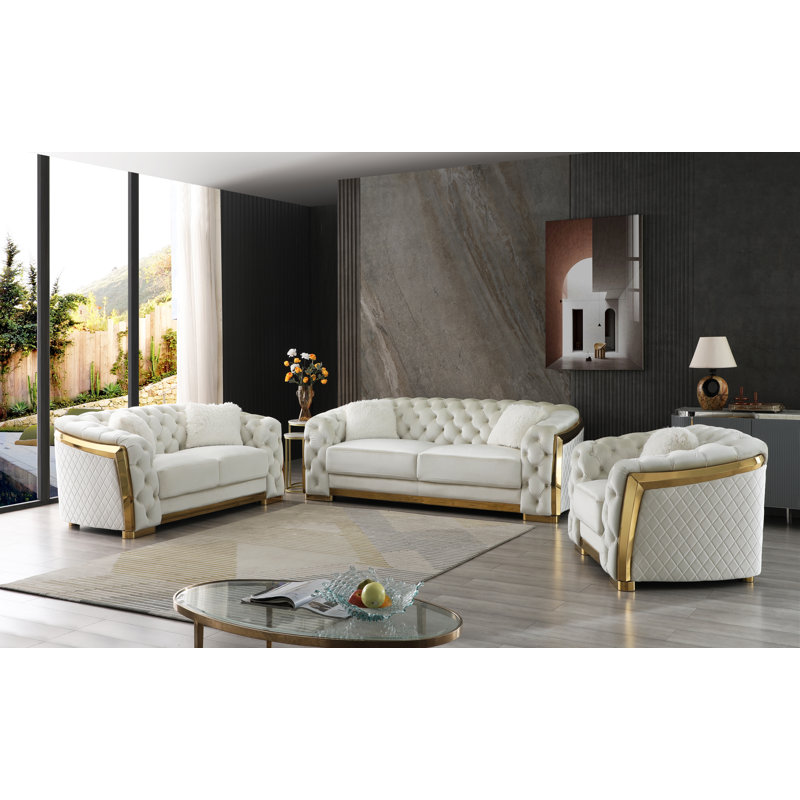 Frankel Upholstered Sofa, 33" H x 90" W x 35" D