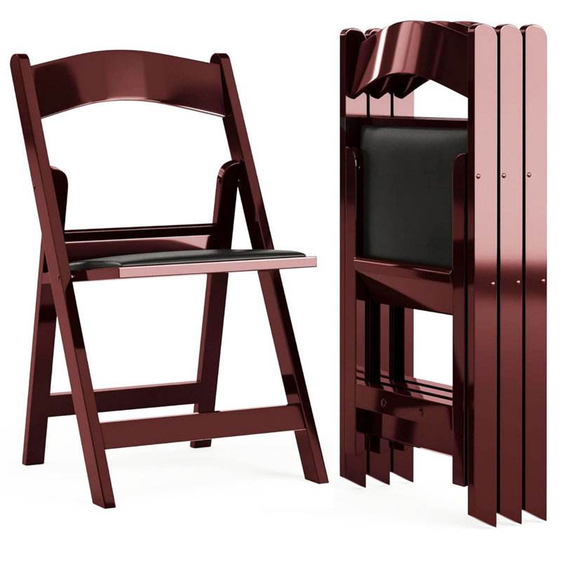 Stackable Seats,4-Pack, Red Mahogany