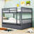 Full Over Full Bunk Bed With Built-In Ladder, Guardrails And Twin Trundle-1782031542