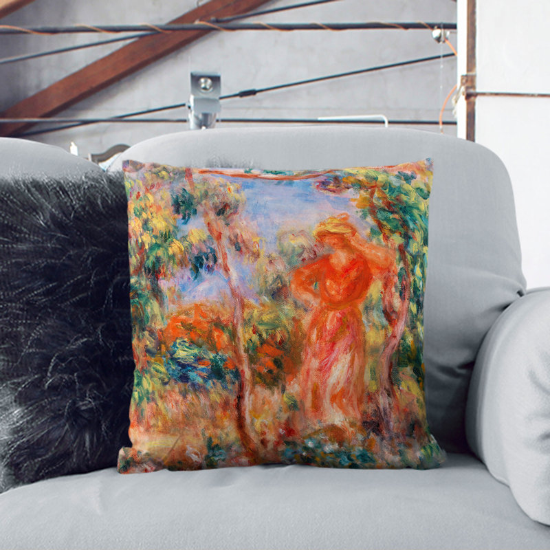 Square Cushion, White, 55cm H x 55cm W x 20cm D