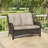 Anahit Outdoor Wicker Loveseat with Cushions-348002955