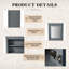 Armoire de rangement murale 24 po x 27 po avec miroir-2047233314