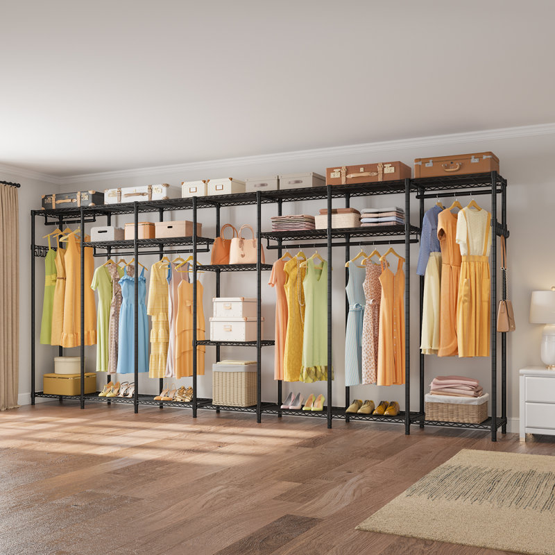 VIPEK V70 Extra Large Heavy Duty Clothes Rack, Freestanding Wardrobe with 1670lb Capacity, Black, Black