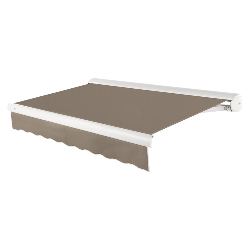 Auvent rétractable avec cassette Awntech Key West, H 9,38 po x l 288 po x P 120 po, Côté gauche, Taupe