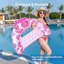 Paquet de 2 flotteurs de piscine gonflables avec porte-gobelets - Polyéthylène haute densité durable, capacité de 1 à 3 personnes, conception ergonomique pour adultes, fêtes à la plage, à la piscine, au lac et dans la cour arrière, flotteurs de p