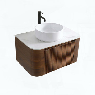 Meuble-lavabo mural de 72 pouces avec lavabo