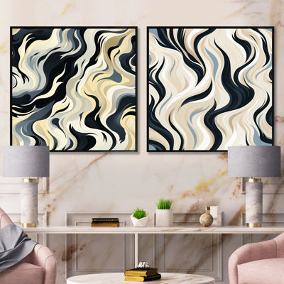 Courtlan - Abstract Square Collage Set Of 2