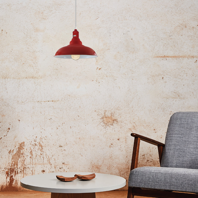 Emraan 1 - Light White Single Pendant, No, Red