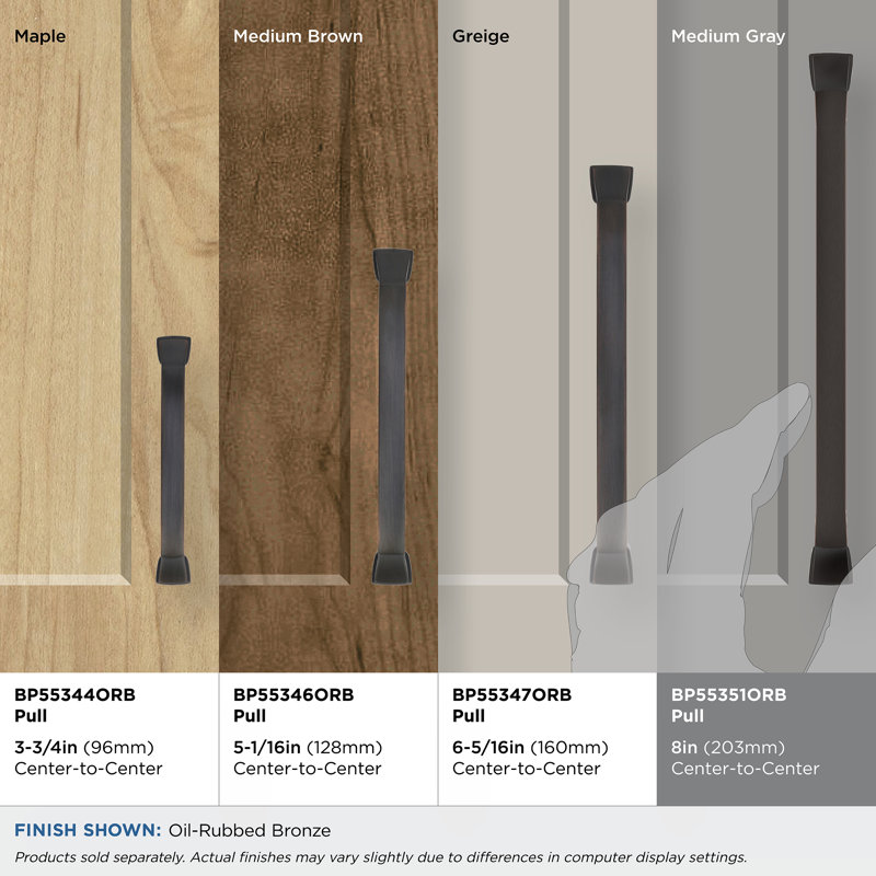 Revitalize in Cabinet Pull, Oil Rubbed Bronze