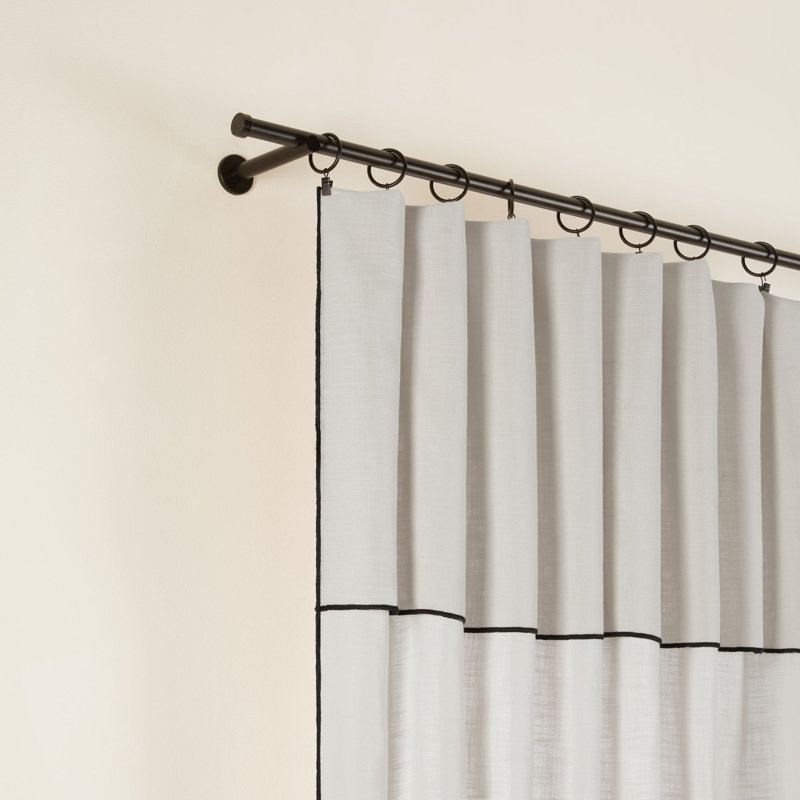 Carlina Semi Sheer Curtain Panel Pair, Width 145 x Drop 350cm, Light Beige