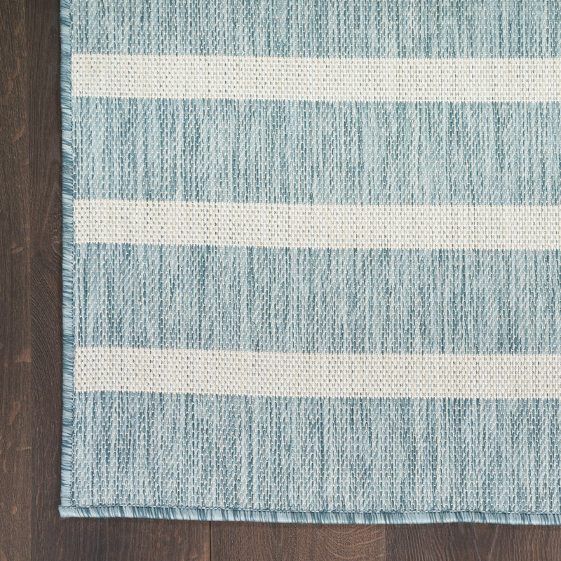 Positano 12' x 15' Aqua Ivory Modern Rug, Rectangle 12' x 15', Aqua Ivory