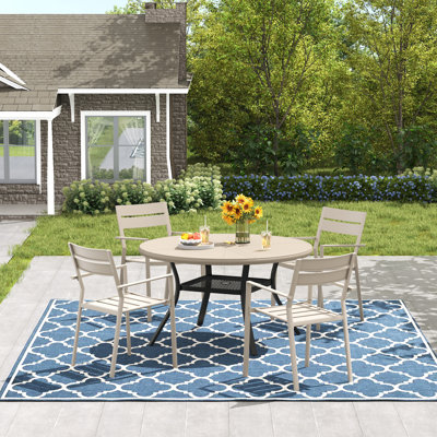 4-Person Outdoor Aluminum Patio Dining Set
