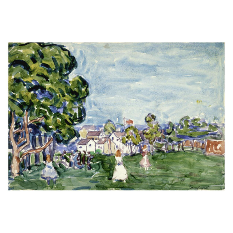 «Summer Day New England» par Maurice Brasil Prendergast - estampe numérique, H 22 po x l 28 po