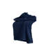 Jeté en tricot bleu 100% coton