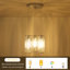 Luminaire suspendu cylindrique à 3 lumières avec accents de cristal Grasmere-94815693