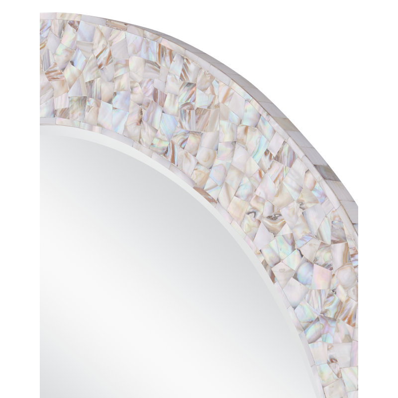 Uma Mother Of Pearl Round Mirror