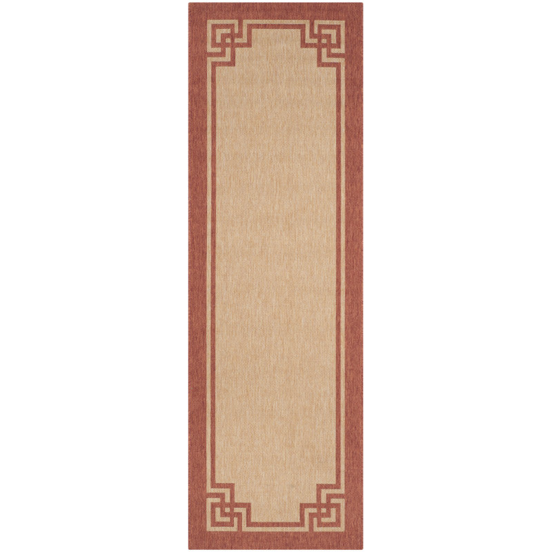 Tapis beige / terre cuite Deco, Tapis de couloir 2 pi 7 po x 8 pi 2 po