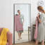 Miroir surdimensionné sur toute la longueur avec cadre en aluminium de qualité aérospatiale et verre nano - chambre à coucher, salle de bain, salle de sport-617856548-618221851