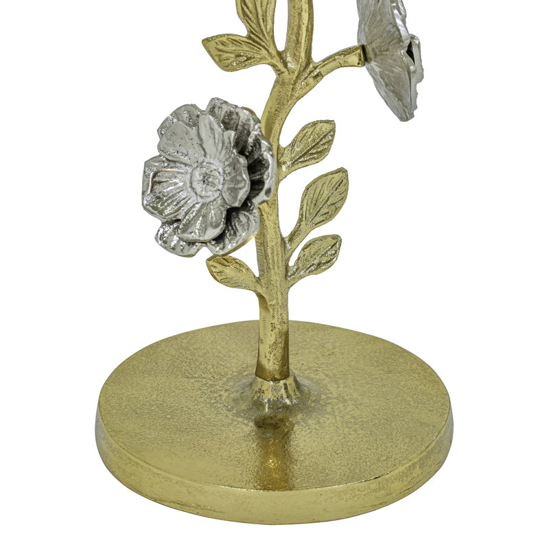 Table d'appoint Flower avec plateau en verre