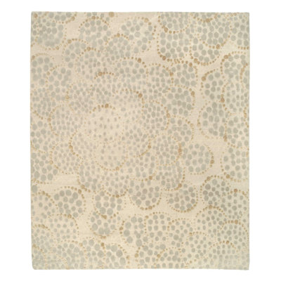 Effervescence Polka Dots Area Rug in Neutral/White