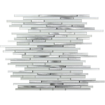SAMPLE - Apollo Tile Waterfall Linear Glass And Metal Mosaic Tile