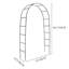 Arche de pergola en métal vert H 7,9 pi x l 4,6 pi Scendor pour diverses plantes grimpantes