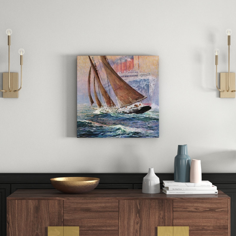 Watch Those Waves - Wrapped Canvas Print, 61cm H x 61cm W x 3.81cm D