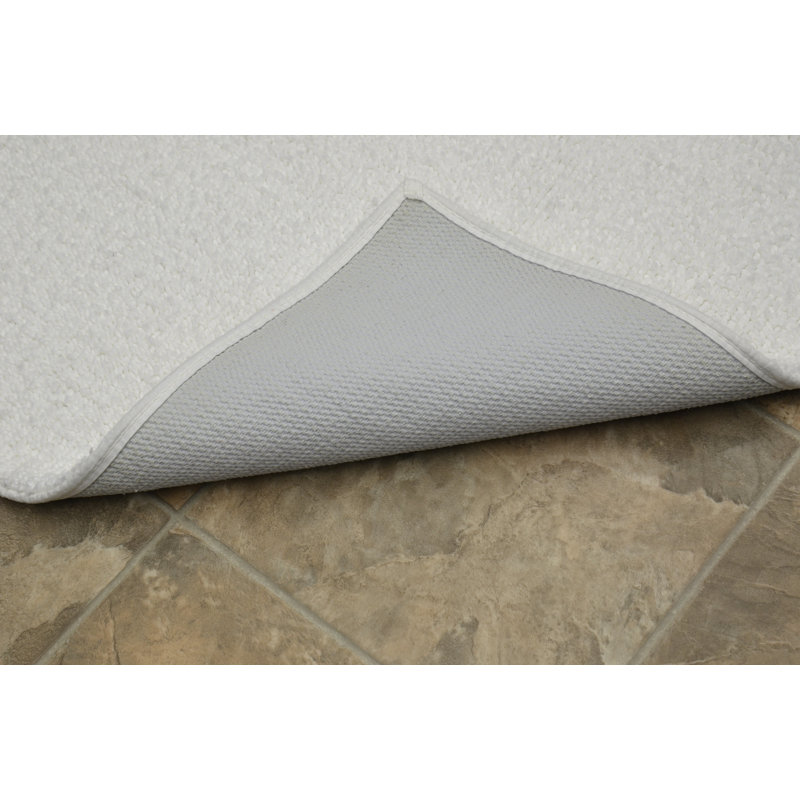 Roanoke Cotton 2 Piece Bath Rug Set with Non-Slip Backing, Whites