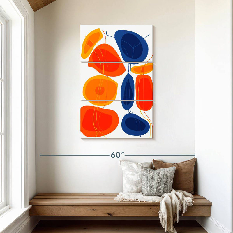 Avery Orange Blue Shapes , 45" H x 28" W