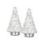 Mercury Glass Tree - Set of 2 - 4.5" x 4.5" x 7.75"H - Silver