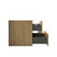Armoire murale en chêne naturel sans lavabo, design de salle de bain élégant et fonctionnel avec deux tiroirs